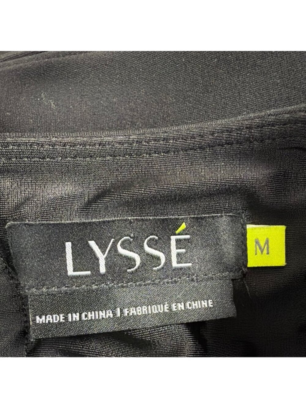 Lysse Womens Black High-Waist Stretch Slimming Leggings Size M image 5